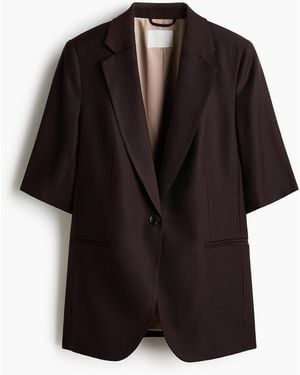 H&M Blazer mit Kurzarm - Schwarz