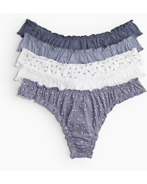 H&M 5er-Pack Tangas - Blau