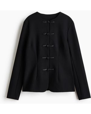 H&M Blazer mit Knebelknöpfen - Schwarz
