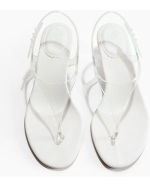 H&M Sandaletten mit Kitten Heel - Weiß