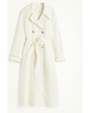 H&M Trenchcoat aus Leinenmix - Weiß