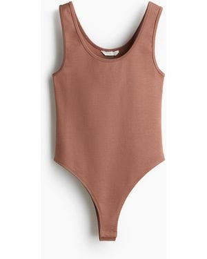 H&M Body aus Baumwolljersey - Braun
