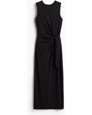 H&M Kleid mit Knotendetail - Schwarz