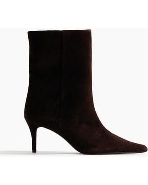 H&M Lederstiefel mit Absatz - Schwarz