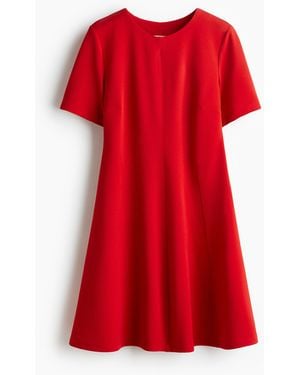 H&M Ponte-di-Roma-Kleid - Rot