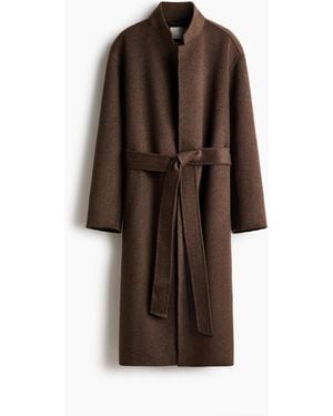 H&M Handgefertigter Mantel aus Wollmix - Braun