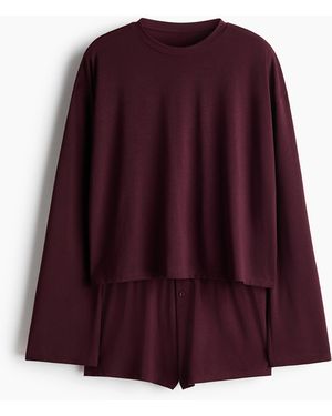 H&M Pyjama aus Viskosegemisch - Lila