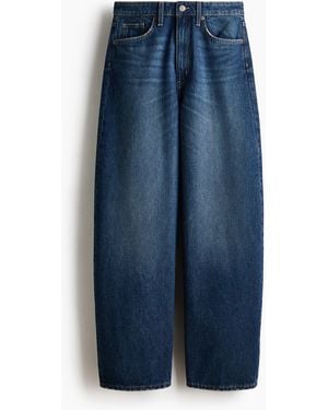 H&M Barrel High Waist Jeans - Blau