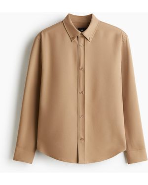 H&M Twillhemd Relaxed Fit - Natur