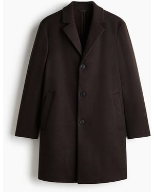H&M Einreihiger Mantel - Schwarz