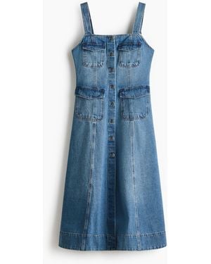 H&M Durchgeknöpftes Jeanskleid - Blau
