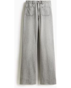 H&M Wide Ultra High Jeans - Grau