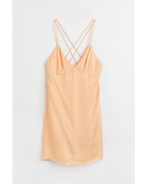 H&M Satinkleid - Orange