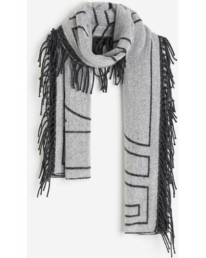 H&M Schal mit Fransen - Grau