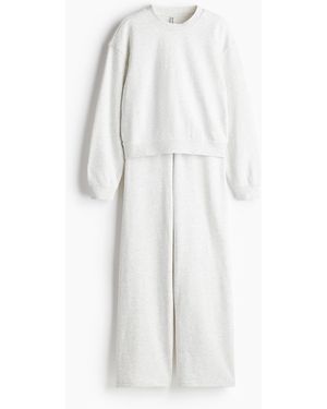 H&M Tweedelige Set Van joggingstof - Wit