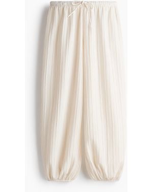 H&M Ballonbroek Met Structuurdessin - Wit