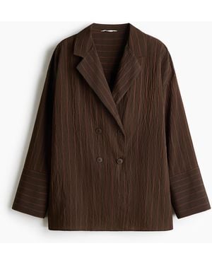 H&M Double-breasted Blazer - Bruin