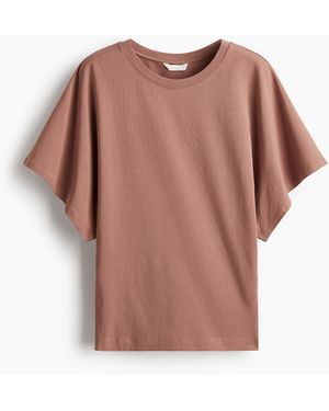H&M T-Shirt mit Butterfly-Ärmeln - Orange
