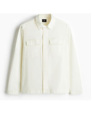 H&M Utility-Overshirt in Regular Fit - Weiß