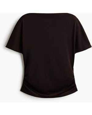 H&M Shirt mit Butterfly-Ärmeln - Schwarz