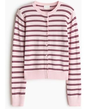 H&M Strickcardigan aus Viskosegemisch - Rot