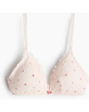 H&M Wattierter Soft-BH aus Spitze - Weiß