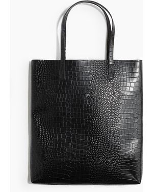 H&M Tote Bag aus Leder - Schwarz