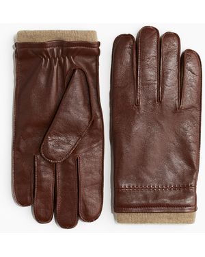 H&M Lederhandschuhe - Braun