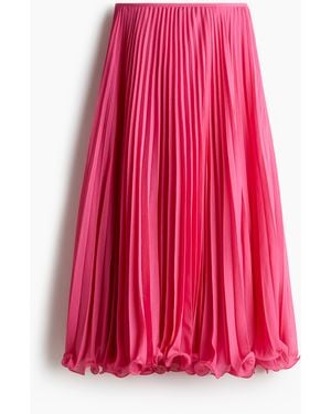 H&M Zarter Faltenjupe - Pink