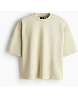 H&M Scuba-T-Shirt in Oversized Fit - Natur