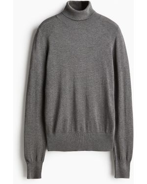 H&M Rollkragenpullover - Grau