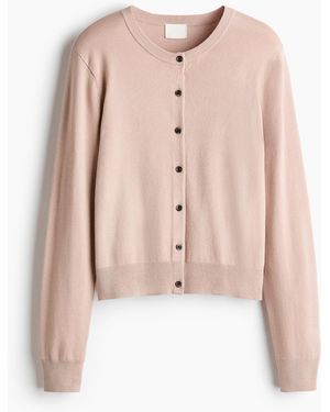 H&M Fijngebreid Vest - Roze