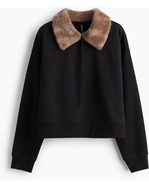 H&M Sweater Met Kraag - Zwart