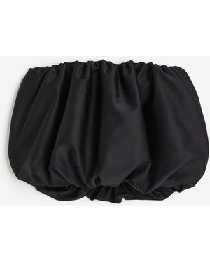 H&M Voluminöses Bandeau-Top - Schwarz