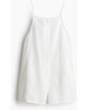 H&M Kurzer Jumpsuit - Weiß