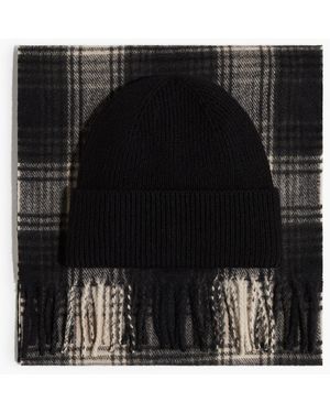 H&M 2-teiliges Set mit Schal und Beanie - Schwarz