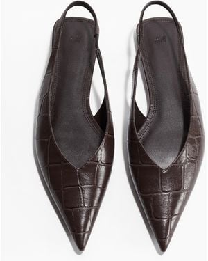 H&M Spitze Slingpumps - Blau