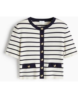 H&M Cardigan mit Kurzarm - Weiß