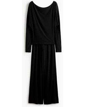 H&M Pyjama Van Modaltricot - Zwart