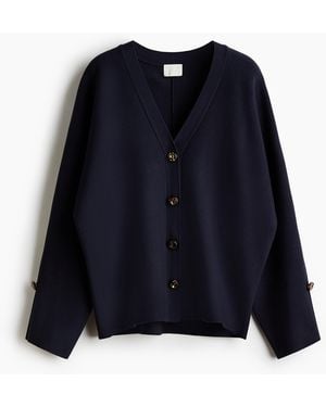 H&M Oversized Vest Met V-hals - Blauw