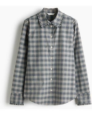 H&M Bluse aus Baumwollpopeline - Grau