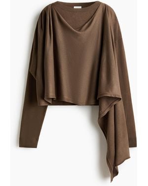 H&M Pullover mit Schaldetail - Braun