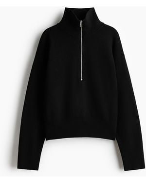 H&M Troyer aus Feinstrick - Schwarz