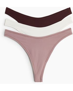 H&M 3er-Pack Tangas aus Mikrofaser - Rot