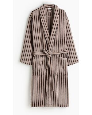 H&M Ochtendjas Van Katoenen Badstof - Bruin