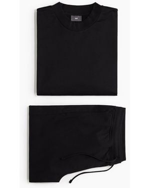 H&M Schlafshirt und Hose - Schwarz
