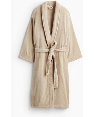 H&M Bademantel aus Velours - Natur