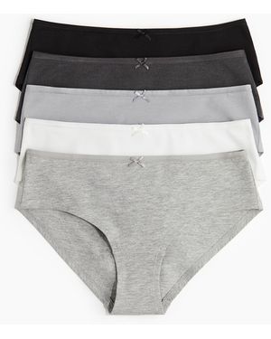 H&M 5er-Pack Baumwollhipster - Grau
