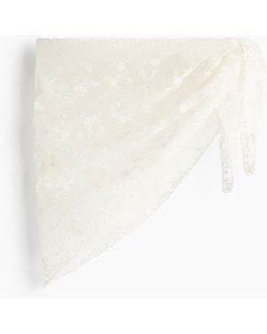 H&M Bestickter Hüftschal aus Mesh - Weiß