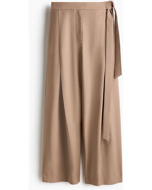 H&M Twillhose mit Bindedetail - Braun